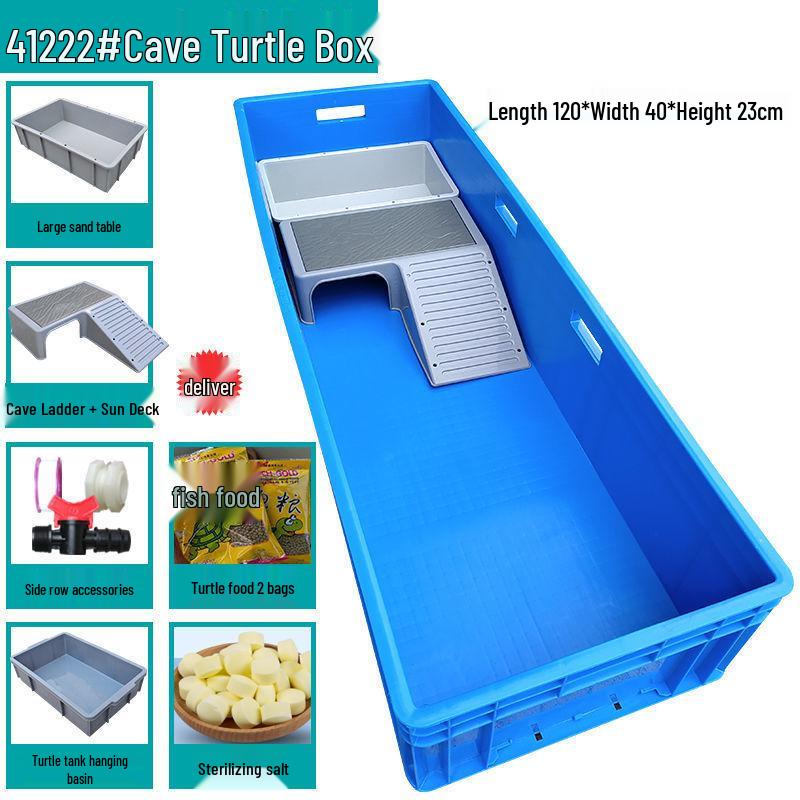Large Plastic Turtle Tank with Sunning Platform and Breeding Box