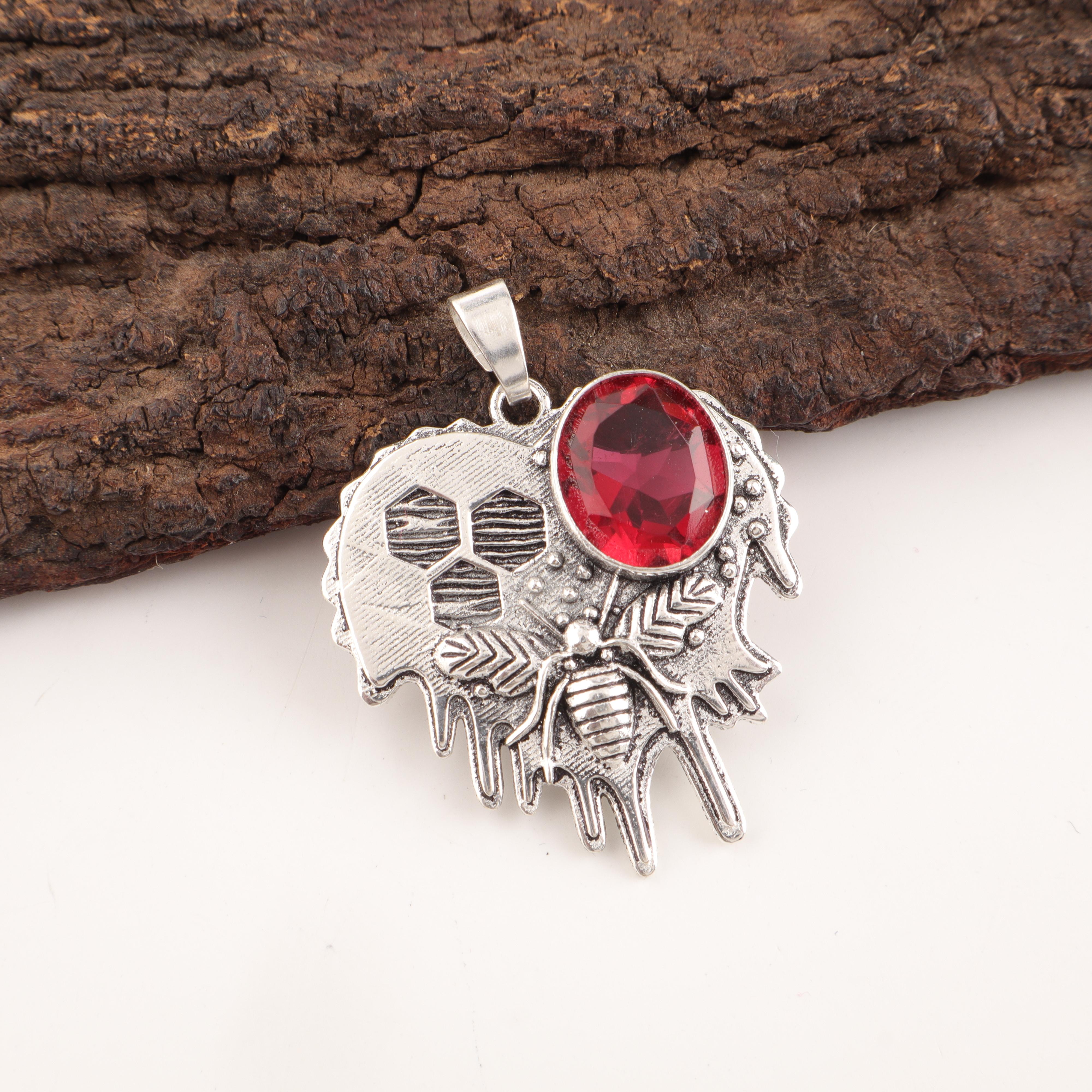 

Ювелирные изделия из розового рубеллита, Ювелирные изделия из серебра 925 пробы, Ручной работы Красивая серебряная подвеска с рубеллитом для подарка 1.49 Inches розовый