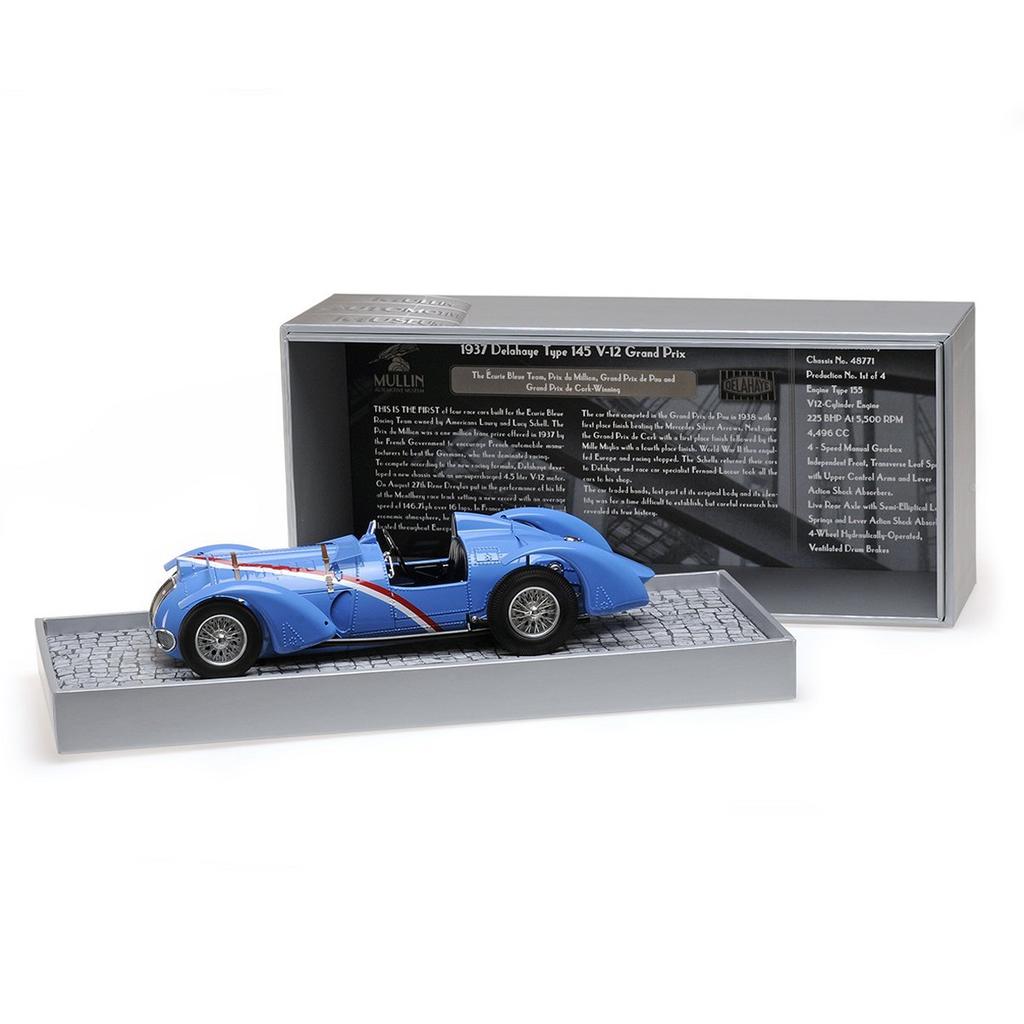 Minichamps Delahaye Type 145 Blue 1/18 V-12 Plumper, 1937,