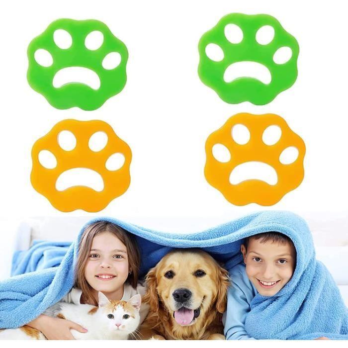 Lot de 5 épilateurs pour animaux de compagnie, épilateur pour machine à laver, boule de poils réutilisable pour attrape-fourrure col