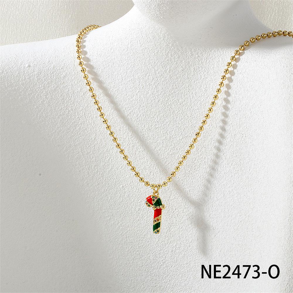 Christmas Cartoon Pendant Necklace: Snowflake, Tree & Reindeer Clavicle Chain