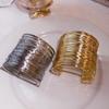 Metal wind multi-layer iron wire opening bracelet personality exaggerated bracelet fashion light luxury high-end jewelry