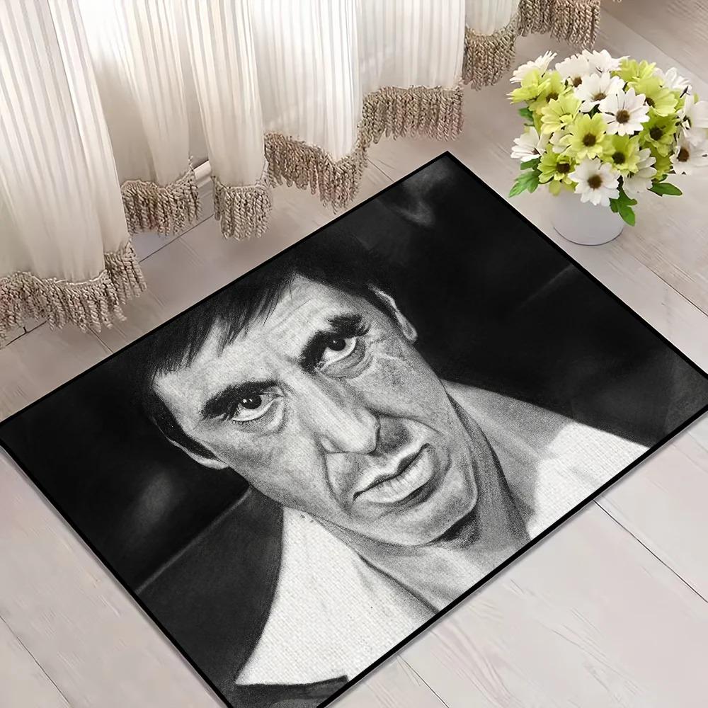 

Film S-Scarface Cool Clssic Small Carpet for House Bedroom Decoration Kitchen Bath Super Absorbent Rug Carpet Foot Non-slip 50x80cm