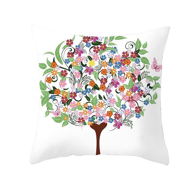 Colorful Tree Printing Decorative Pillowcase Colorful Tree Pillow Case Polyester Tree Pattern Pillow Cover Kussensloop Zt287
