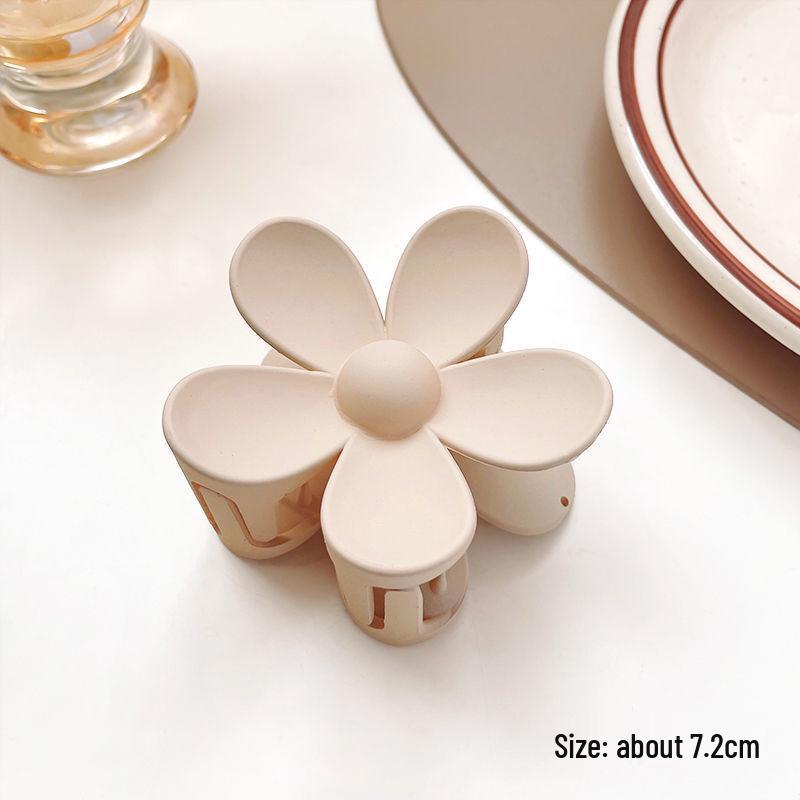 Versatile Spring Cross Hollow Hair Claw - Milk Tea Coffee Collection