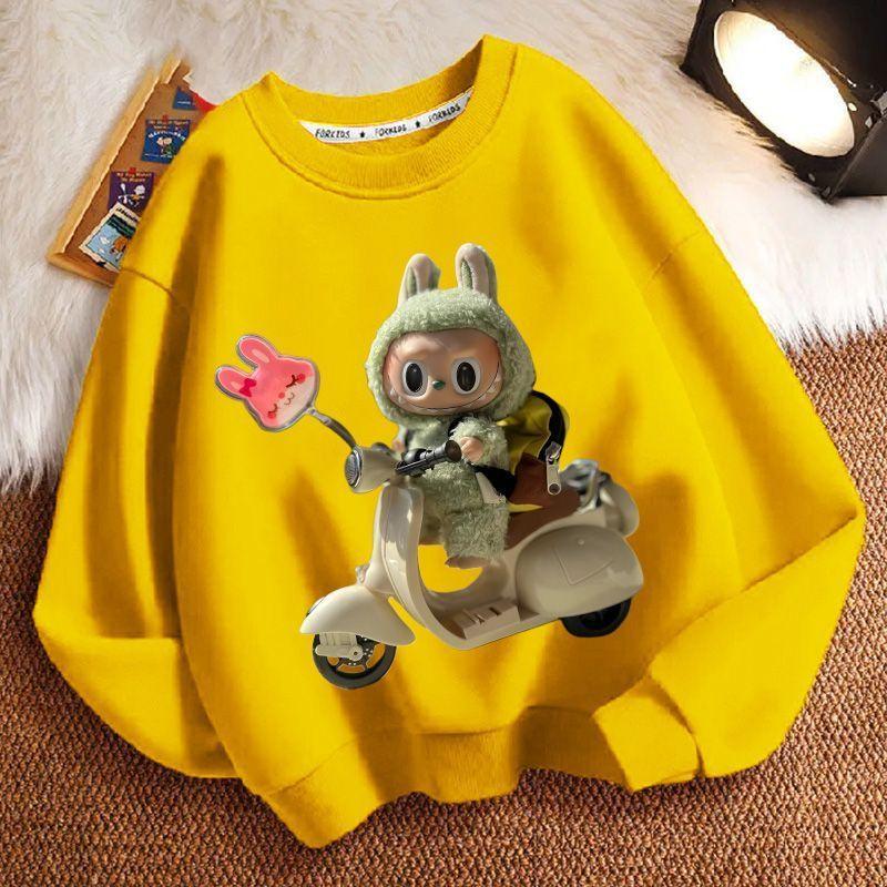 Children's Fashion LBB Hoodies, Round-neck Long-sleeved Hoodies for Boys and Girls  Spring and Autumn