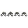 Wheels Top & Bottom Rollers Replace Parts Replacement Shower Door Twin 19/23/25/27mm 4pcs 6mm Accessories Bathroom