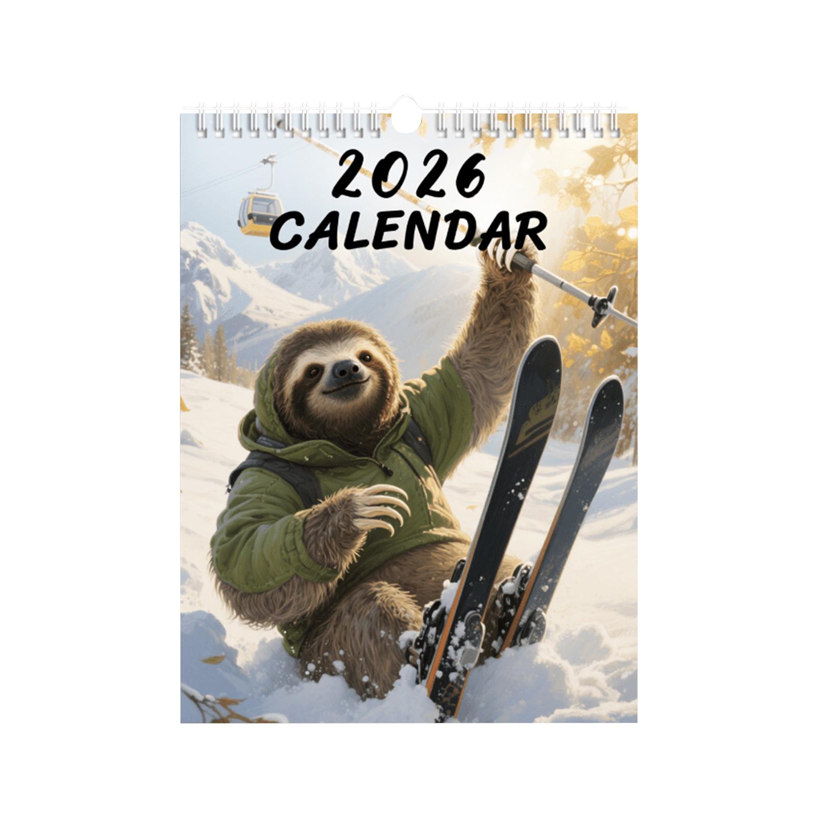 

2026 -Themed Wall Calendar, Illustrated Calendar, Unique Christmas And Holiday Gift Ideas One Size