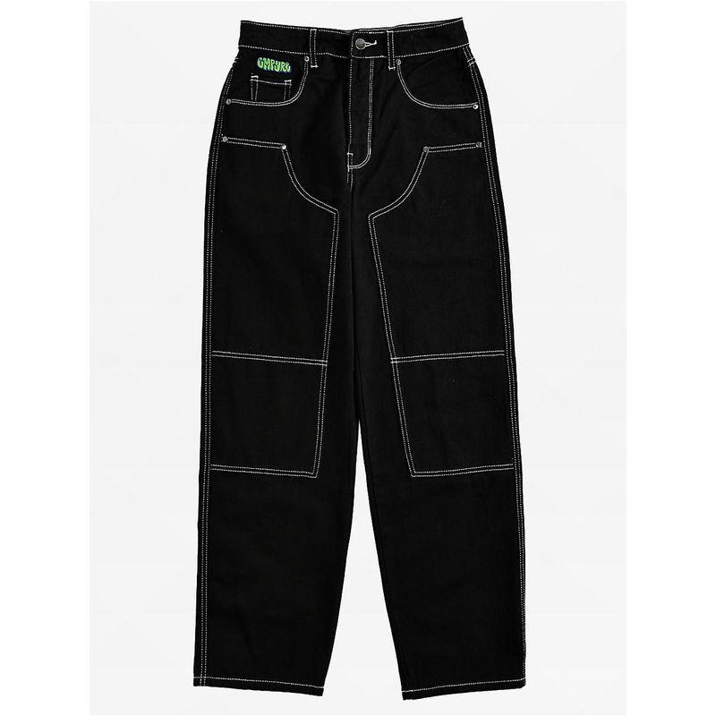Original Single EMP * YRE Tori Thickened Lengthened High Waist Double Knee Carpenter Pants Embroidery Stitching Loose Straight Jeans