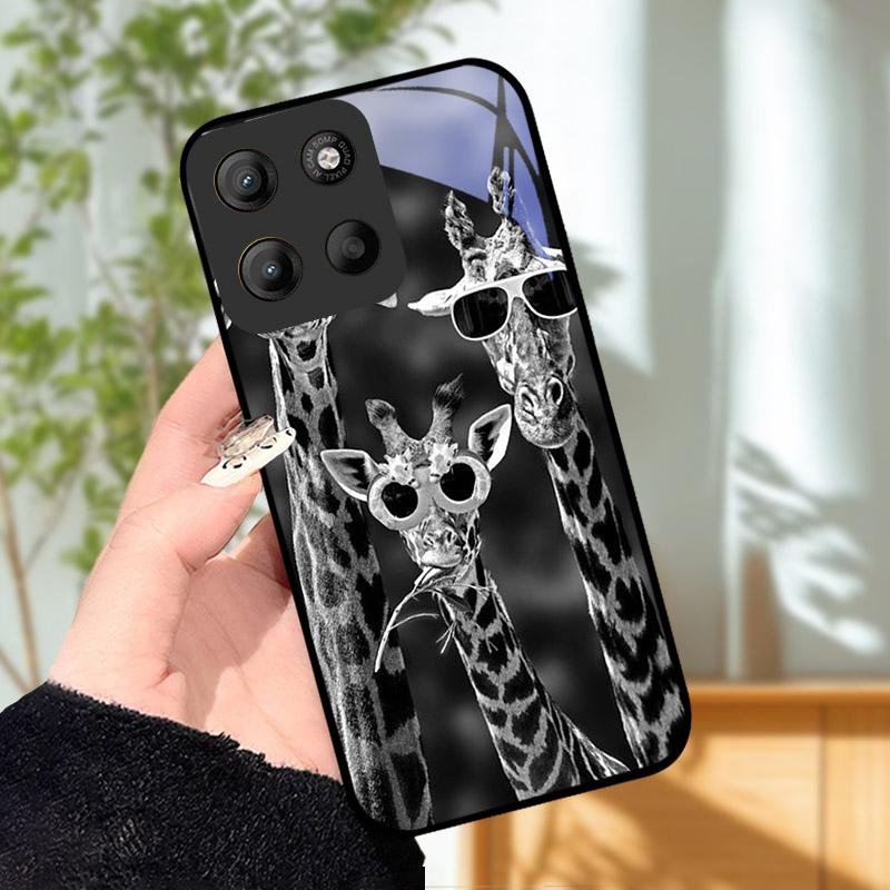 Do etui Motorola Moto G15 Coque Do etui na telefon Motorola MotoG15 Luksusowa osłona na telefon ze szkła hartowanego G 15 Osłona ochronna na aparat