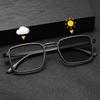 Photochromic Glasses Fashion Trend Anti-Blue Light Near Sight Glasses Outdoor Anti-Collision Sunscreen Glasses