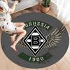 Borussia Mönchengladbach Round Area Rug,Carpet Rug for Living Room Bedroom Sofa Playroom Decor,Non-slip Floor Mat
