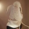 Warm Plush Balaclava Hat Women's Winter Big Head Circumference Hat Scarf Integrated Cold-proof Wool Hat