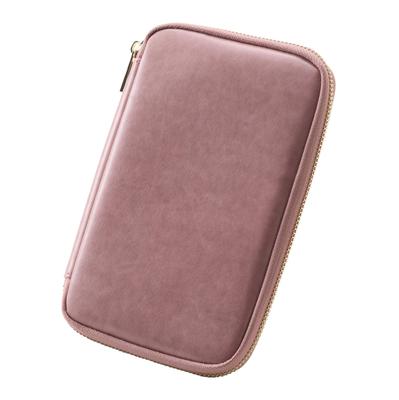 Multi-purpose PU Leather GPU Zipper Multi-Case GPU-FMT-11 Salmon Pink, Perfect for Storing Pens, Cards, Stamps, Ink Pads, Bankbooks, and More.