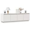 814395 vidaXL Meuble TV Blanc 156x37x45 cm Bois de pin massif
