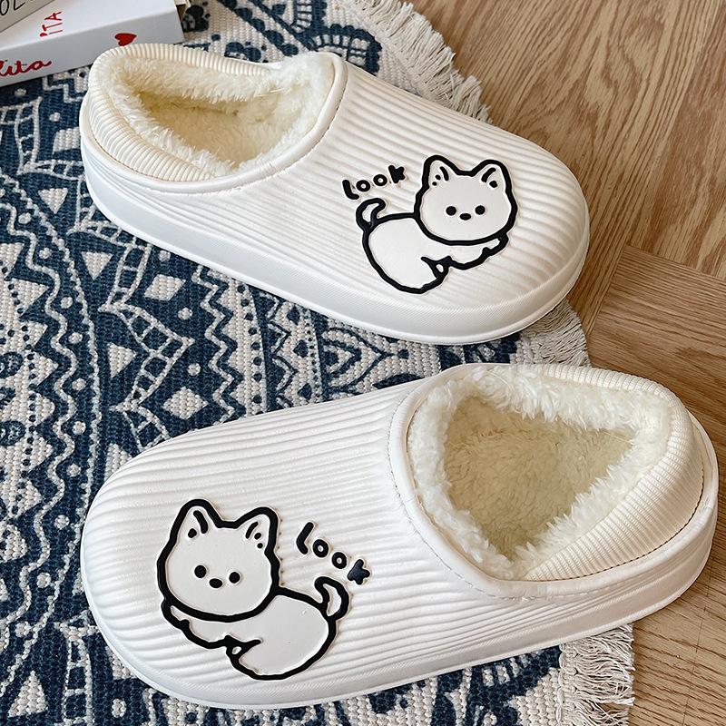 Bag heel household cotton slippers household autumn and winter thick-bottomed warm slippers non-slip stall cotton mop