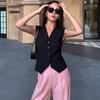 Women's Summer Sleeveless Waistcoat Cardigan Top With Vest