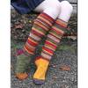 Europäischer & Amerikanischer Stil Bunte Halloween-Weihnachten Damen Kniehohe Baumwollsocken - 7 Farben
