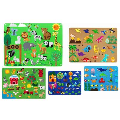 Tableau d'histoire en feutre avec animaux de la ferme, livre d'histoire de ferme, décoration murale à suspendre, puzzle interactif d'apprentissage précoce Montessori, jouets, cadeau pour enfants
