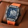 Precision Quartz Watch Barrel Watch New Arrival Hollow Personality Tiger Head Watch Diamond Trendy Best-Selling Men and Women Neutral