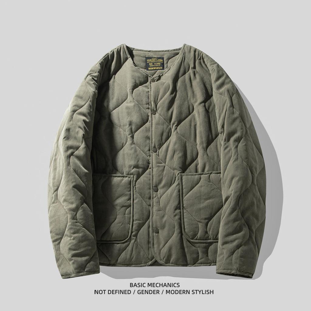 Chaqueta Liner Acolchada M65 Retro Casual Americano para Hombre - Ropa Exterior Acolchada de Otoño/Invierno para Caza y Ropa de Trabajo