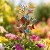 Metall Schmetterling Gartenstecker Outdoor Dekoration für Hof Rasen Terrasse Blumenbeet mit Mehreren Schmetterlingsdesigns