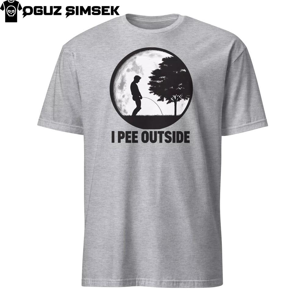 

Funny Camping T-shirt | Unisex Short-Sleeve | I Pee Outside Design M