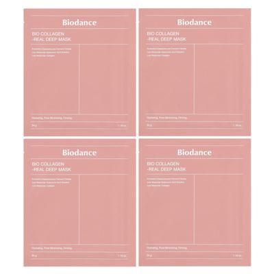 Bio Collagen - Real Deep Beauty Mask, 4 Blätter, 34g (1,19 Unzen) jeder