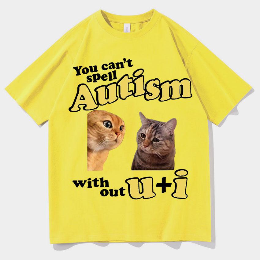 I Am Autistism Gamer Cat TShirt Funny Humor Graphics Gothic Cozy T Shrit Casual Cotton Short Sleeves Streetwear Teenagers Summer