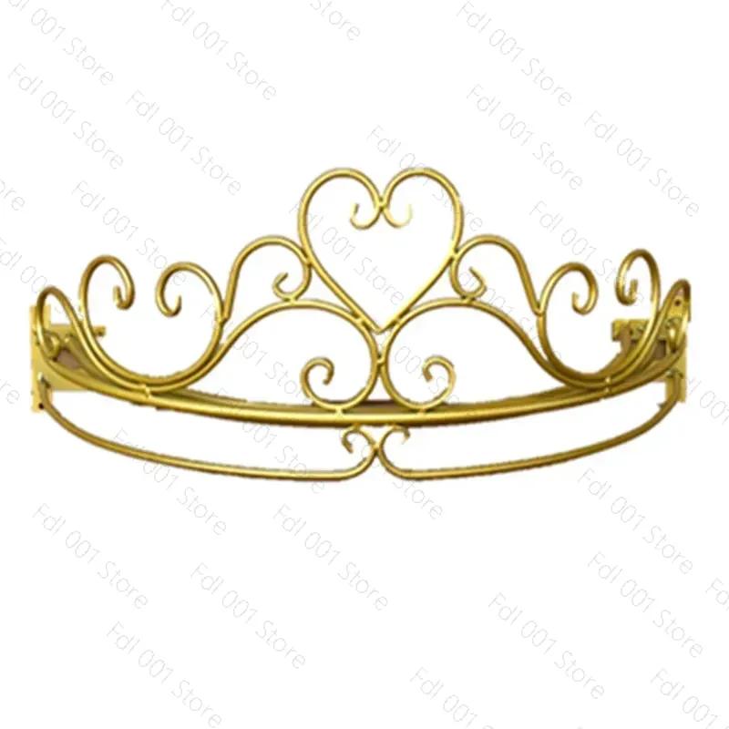 Bed European Girl Children Bedside Decorative Crown Curtain Fabric Display Mosquito Net Rack With Hook