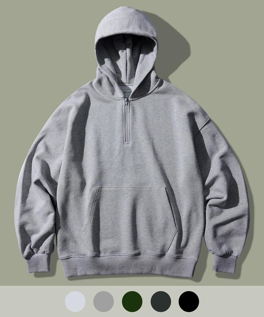 Flow Minimal Half-Zip Hoodie Gray Sjhd1427