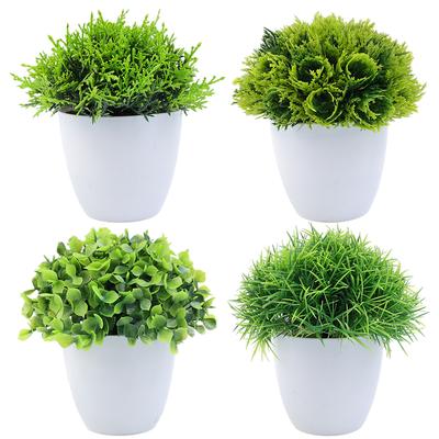 Kunstplanten Pot Mini Groene Bonsai Gesimuleerd Schattig Ornament Plastic Planten Kleine Boom Pot Huis Kamer Tafel Decoraties