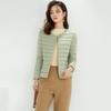 Autumn and Winter Women's Light and Thin Solid Color Women's Clothing Round Neck Neck Long Sleeve Liner Down Jacket Large Size Fleece Jacket