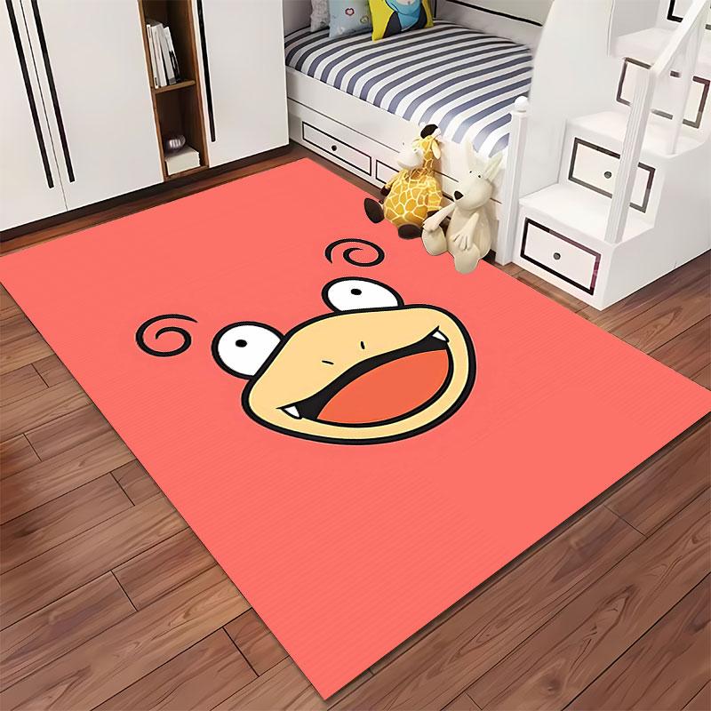 Cartoon Face On Pink Background Suitable As a Non-slip Mat for the Living Room or Bedroom Sofa