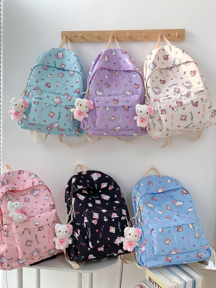Large Capacity KT Cat Cartoon Backpack for Girls and Students