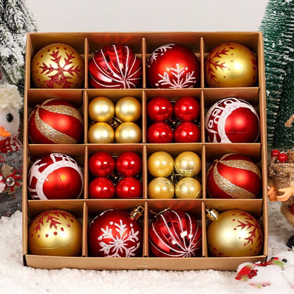 Creative Plastic Christmas Balls Ornaments 6cm Shatterproof Christmas Tree Decorations Xmas Christmas Tree Ball Wedding