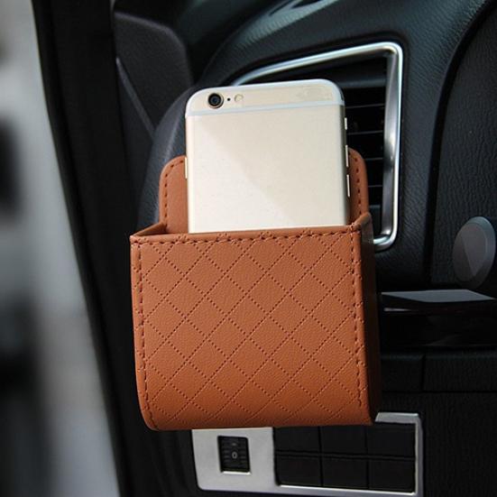 Portable Car Auto Outlet Air Vent Storage Case Mobile Phone Holder Bag Pouch