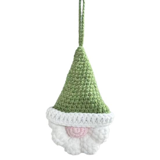 Reusable Holiday Door Handles Hand Crochet Christmas Gnome Ornaments, Knitted Faceless Hanging Decorations, Decorative Gift Box Toppers Yarn