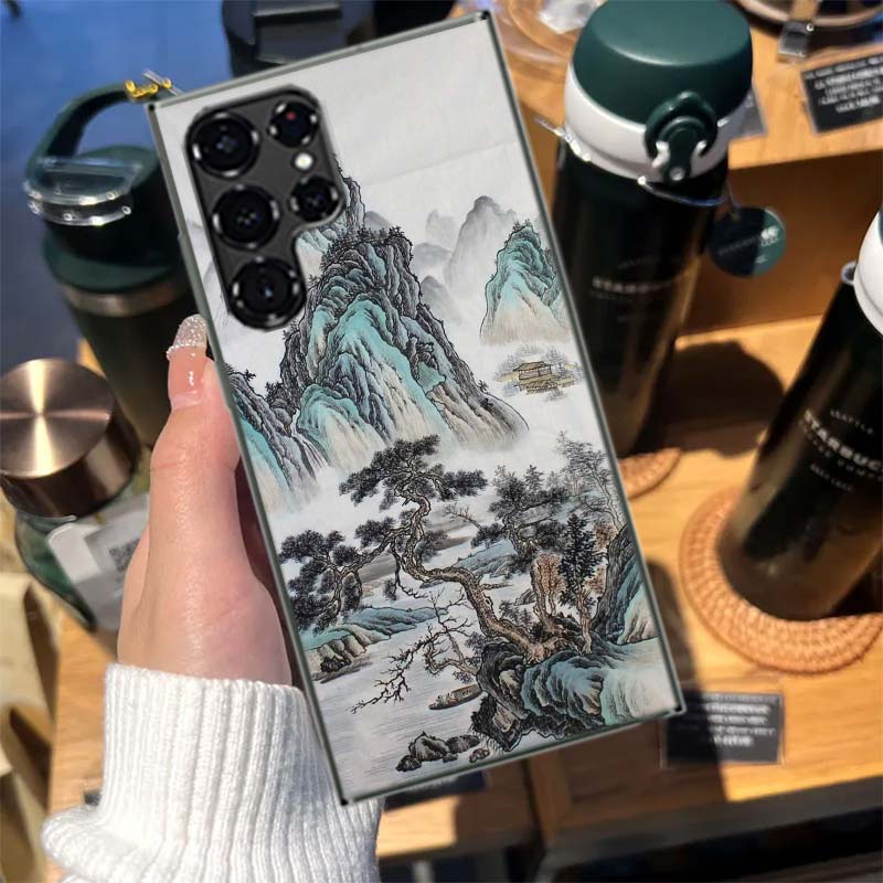 Chinese Style Ink Painting Art Cases Phone Case for Samsung Galaxy S26 Ultra S25 Edge S24 S23 FE S21 Plus S20 S22 S10 Cover TPU