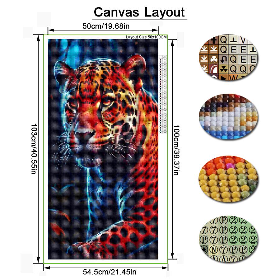 Tigers and Leopards Large Size Diamond Painting New Collection Wild Animals Diy Full Square Round Drill Rhinestone Embroidery Mosaic Cross Stitch Kits