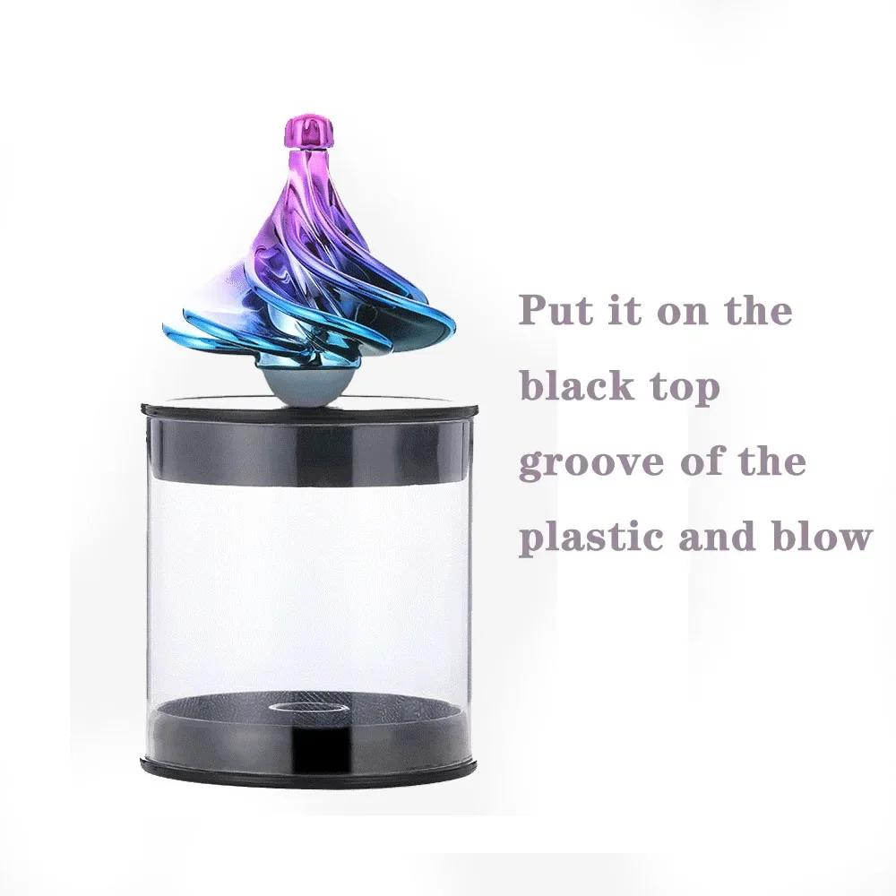 Wind Gyro Toy Aerodynamic Metal Alloy Wind Blowing Rotation Fidget Spinner EDC Toys for Kids Adults Stress Reliever