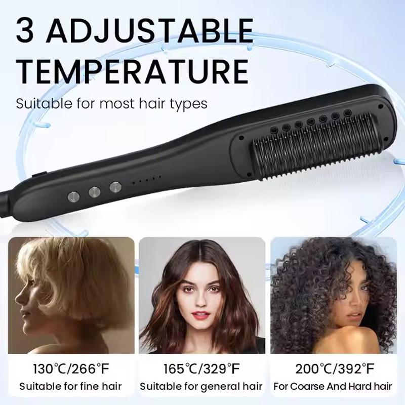 Professional Salon  Home Steampods Nano Spray Hair Straightener Hot Steam Hair Straightening Comb Curling & Straight Hair Styler