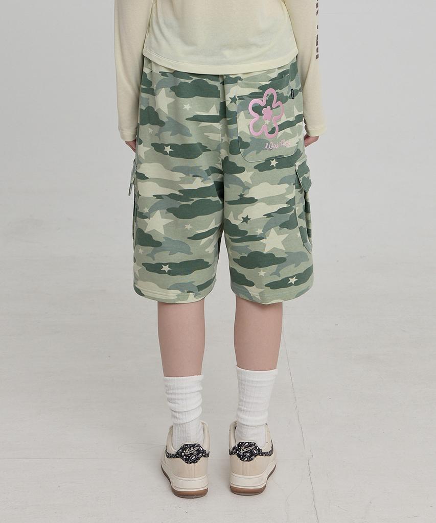WAIKEI Cargo Bermuda Sweatpants Camo