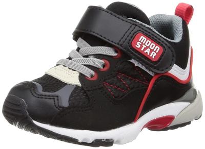 Athletic Wide MS 3E [Moonstar] Sneakers, Shoes, Width, C2335, Kids, Black, 16.0 Cm,