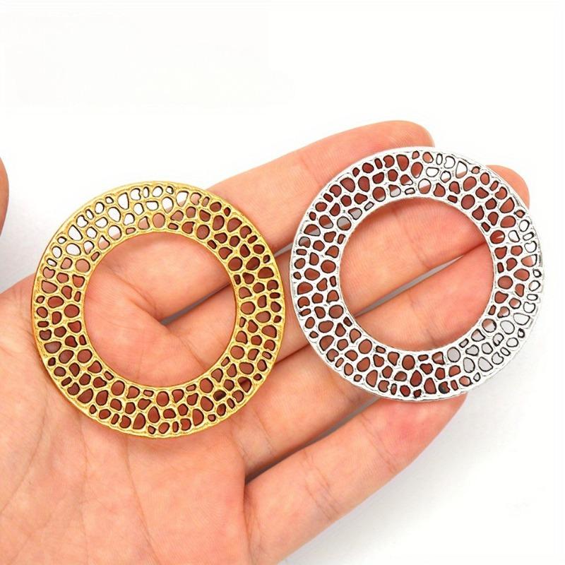 4pcs 49x49mm Charms Wreath Big Round Circle Pendants Alloy DIY Jewelry Making Accessories