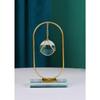 Clear Crystal Ball with Stand, Light Luxury Crystal Sphere for Gift, Gold Art Deco for Photography Ornaments, Bookcase, Wedding, Party