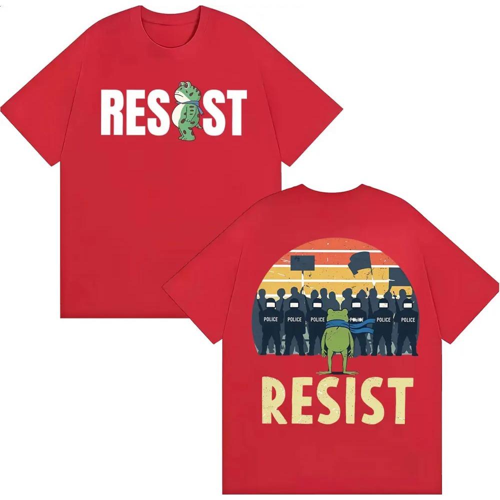 Portland Frog Protest Anti ICE Resist Funny Meme T Shirt Unisex Trend High Street T-shirts Casual Comfort Cotton T-shirt