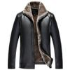Thickened Lambskin Leather Jacket with Fur Lining for Middle-Aged and Elderly Men