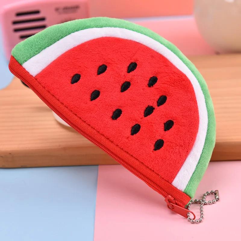 Plush Fruit Style Toiletry Organizer Cute Travel Cosmetic Bag Soft Girl's Pencil Makeup Bags for Women Girls