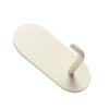 Adhesive Wall Hook Iron Decorative Heavy Duty Towel Hook for Home Bedroom Living Room Kitchen Cream White